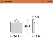 Moto-master Roadpro Sinter Brake Pad Front - Front