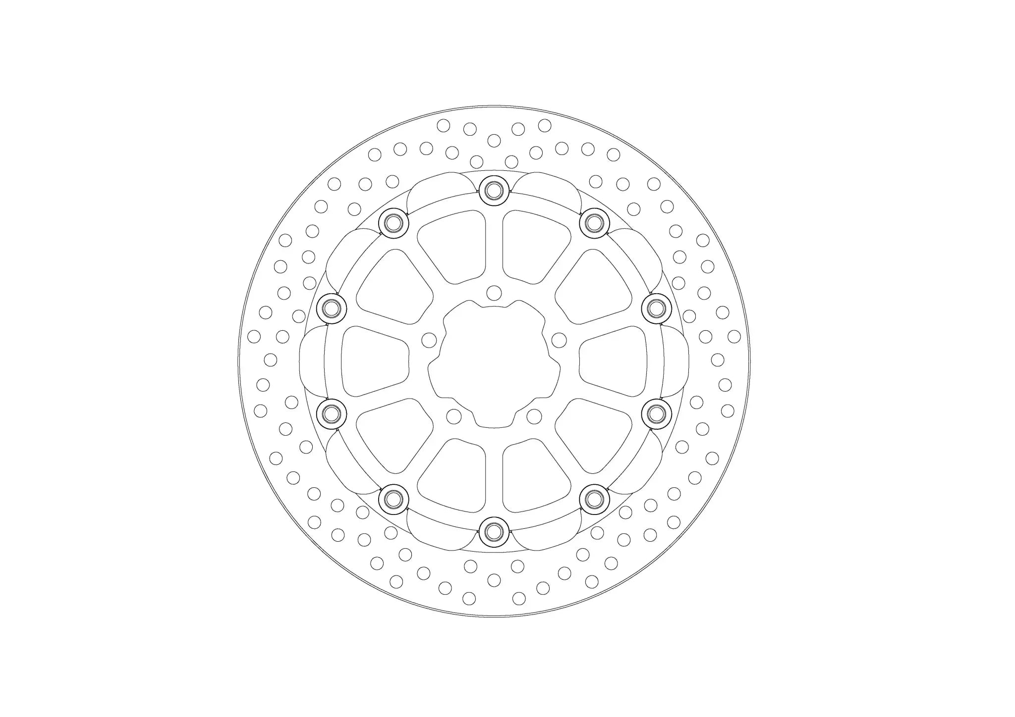 Moto-master Halo Series Floating Racing Rotor - 300mm - Front