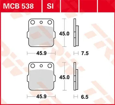 Trw Si Series Sintered Off-road Brake Pads - Rear