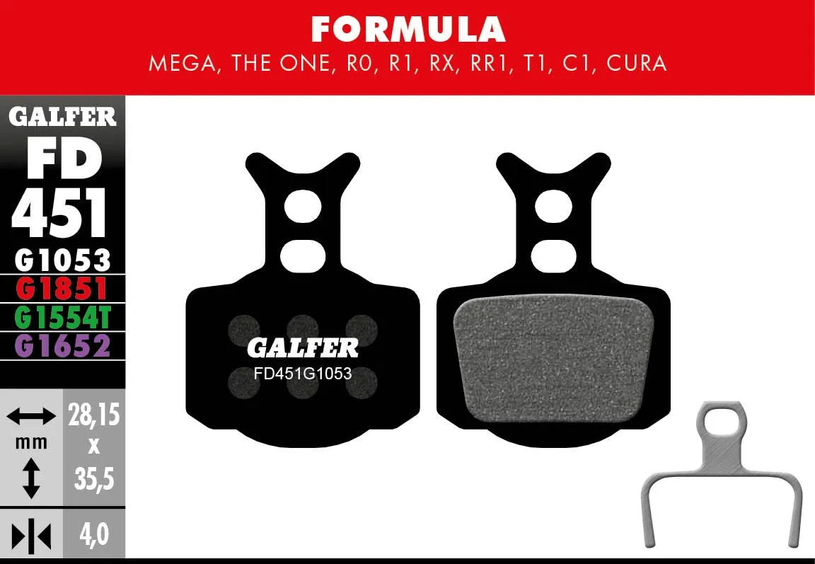 Galfer G1053 Standard Brake Pads for Universal Riding