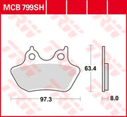 Trw Sh Series Sintered Metal Rear Brake Pads - Rear