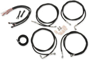 LA CHOPPERS Black Vinyl Braided Handlebar Cable Kit