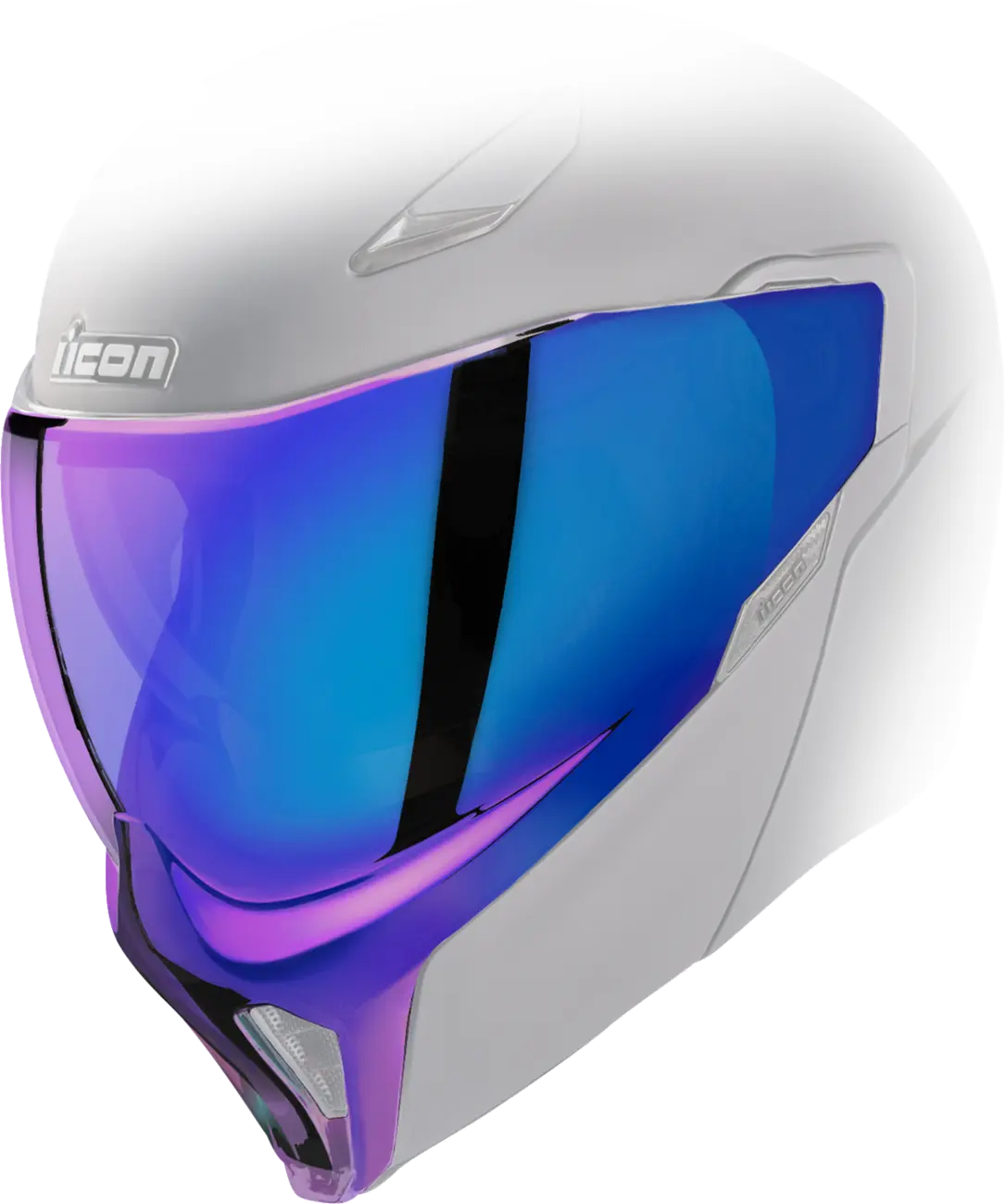 ICON Threshold Helmet Shield - Boatdrink Blue Mirror