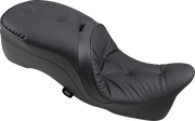 Drag Specialties 2-up Leather Touring Seat - For Harley Davidson