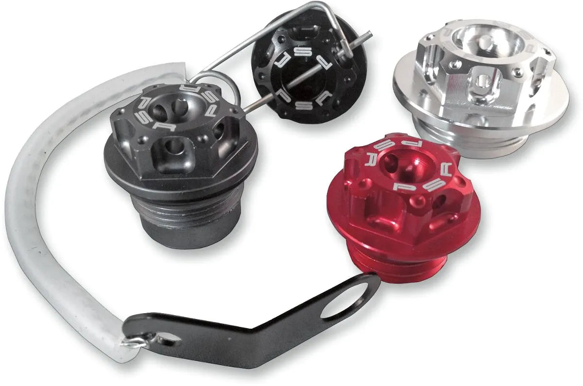 Psr Oil Filler Cap Kit M20 X 1.5 Aluminum Red Anodized