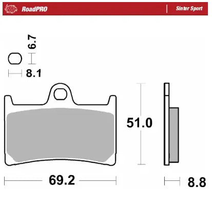 Moto-Master RoadPro Sinter Sport Front Brake Pads