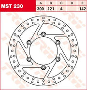 Trw Round Fixed Brake Rotor For Motorcycle - Front