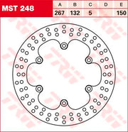 Trw Round Fixed Brake Rotor For Motorcycles - Front & Rear