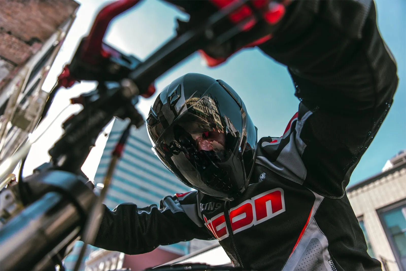 Icon Hooligan Ultrabolt Jacket - Black/Gray/Red