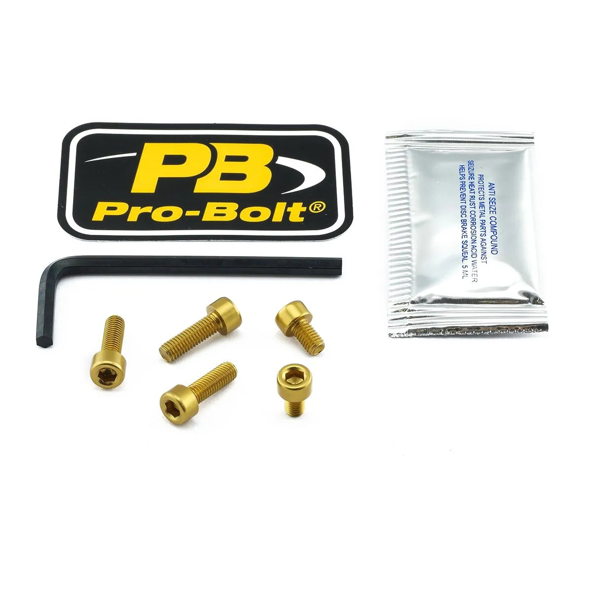 Pro Bolt Aluminium Fuel Cap Kit - Gold