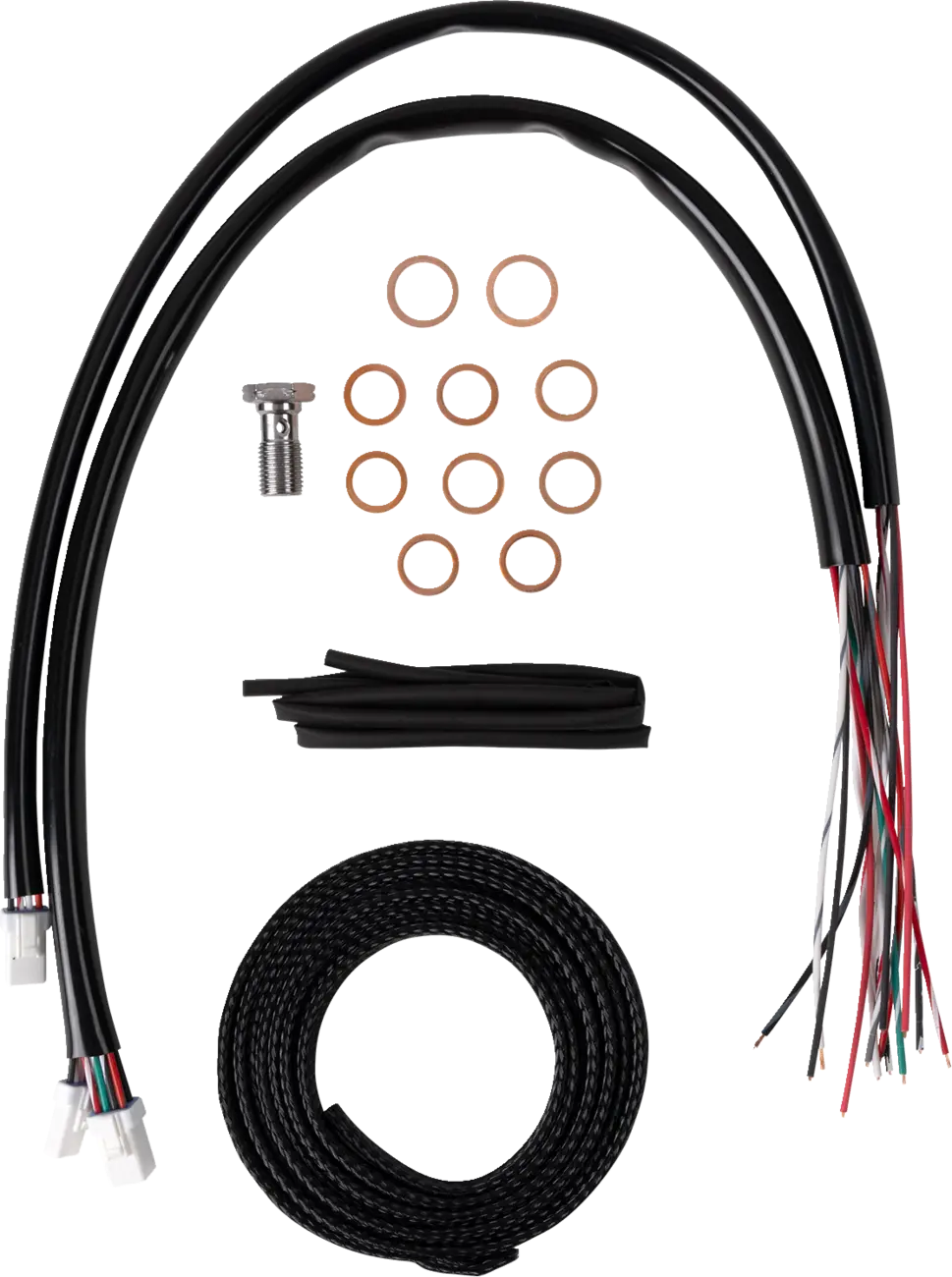 La Choppers Stainless Braided Cable/Brake Line Kit 15"-17" Bars
