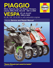 Haynes Service Manual for Vespa Peugeot Scooters