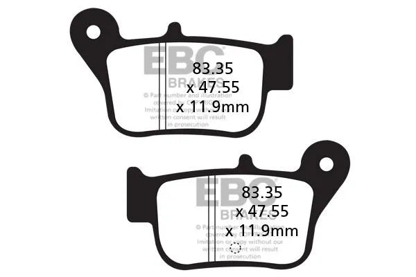Ebc Sfa-hh Sintered Scooter Brake Pads - Rear