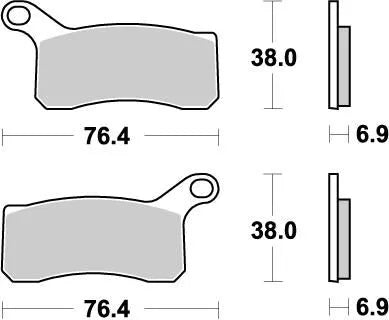 Moto-master Nitro Atv Brake Pads Sintered Metal - Front