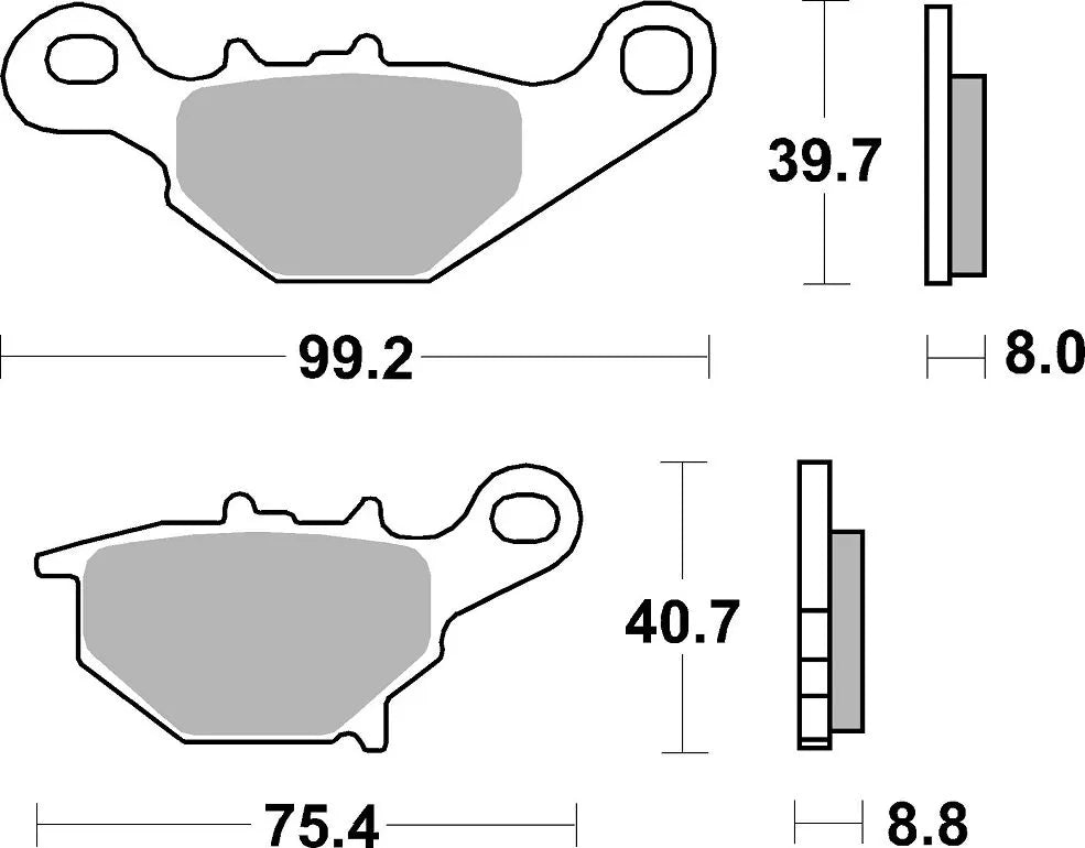 Sbs Si Offroad Sintered Brake Pads - Rear