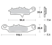 Moto-master Racing Brake Pads For Atv - Front