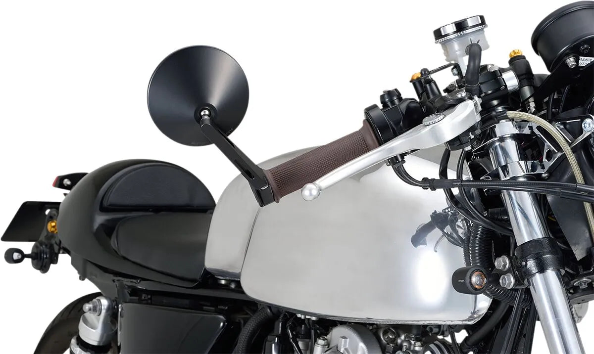 Daytona Bar End Mirror - Black Aluminum