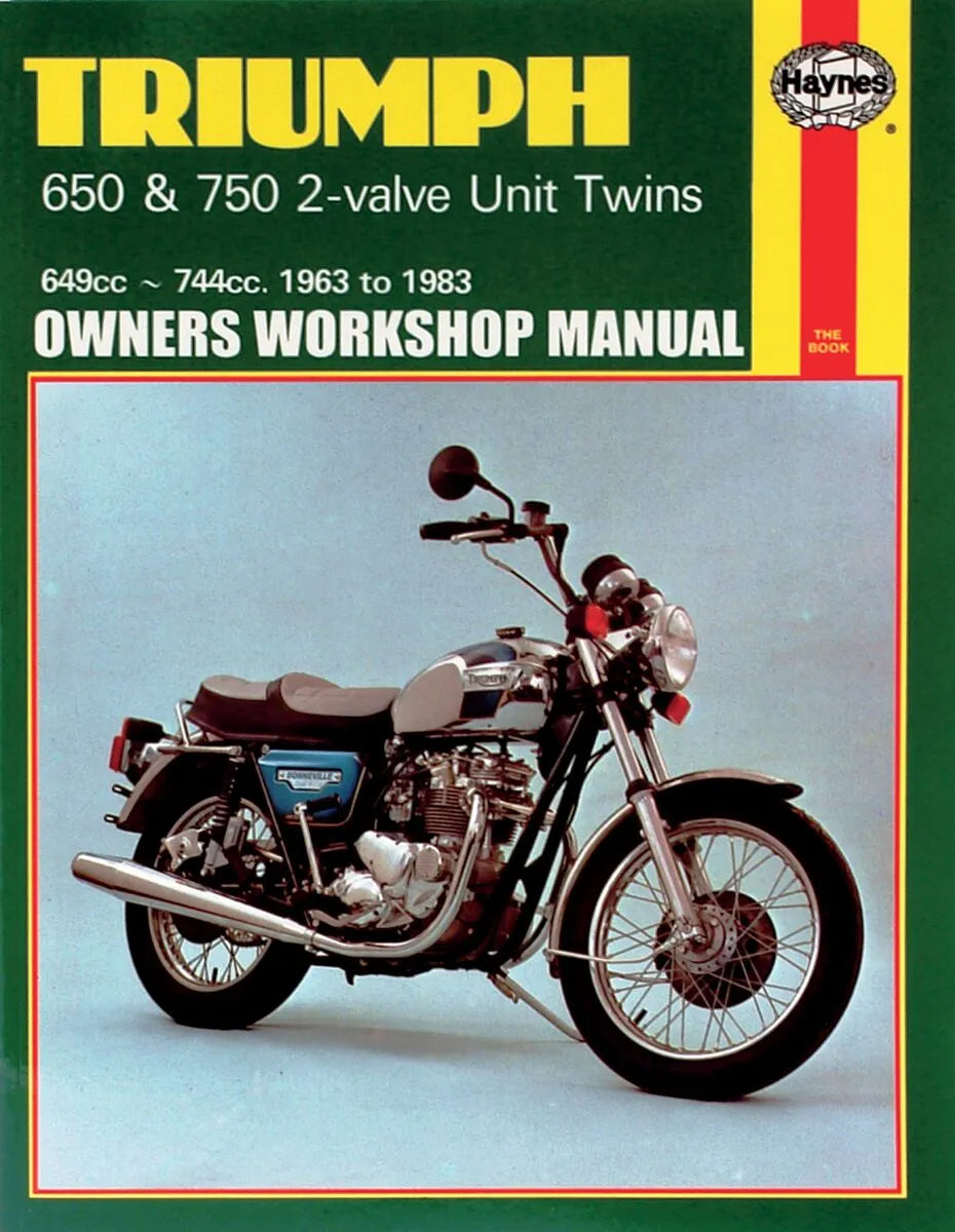 Haynes Repair Manual Triumph Bonneville 650 750 1963-1983