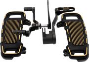 Drag Specialties Adjustable Floorboard Kit - Black/gold