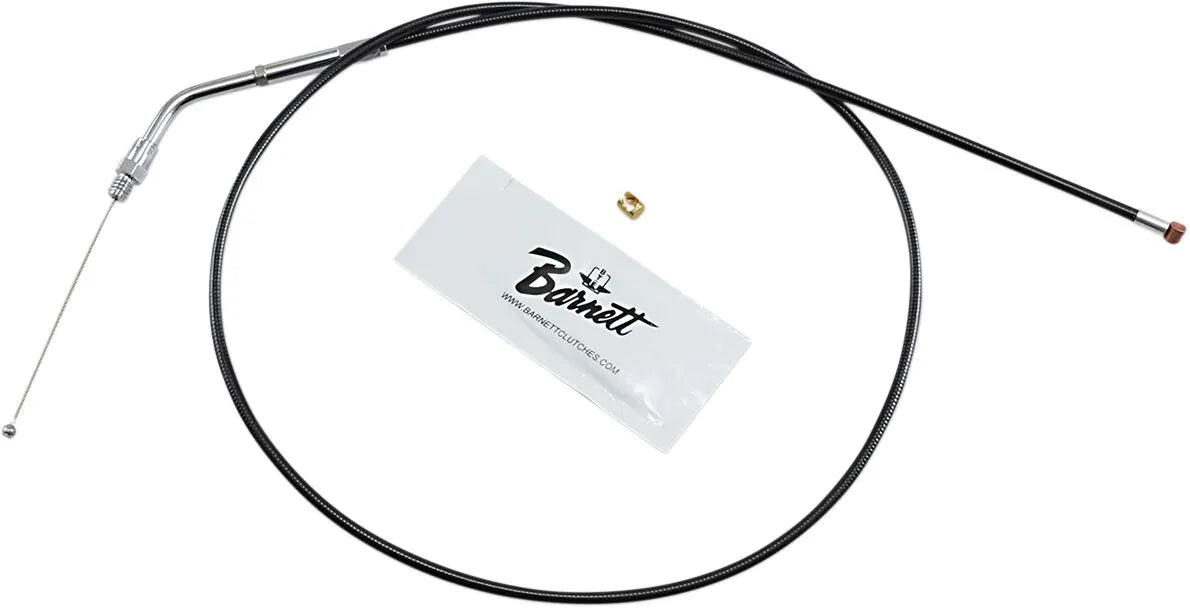 Barnett Black Vinyl +6" Throttle/Idle Cable for Harley Davidson