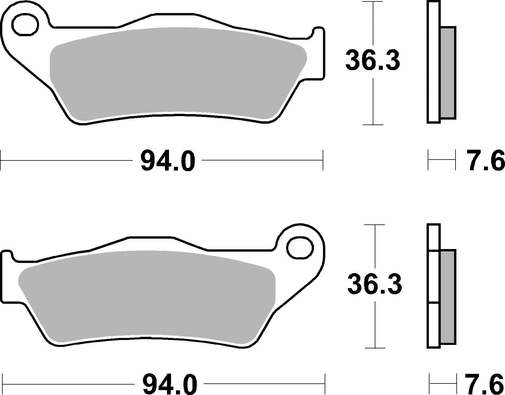Sbs Ms Scooter Maxi Sintered Brake Pads - Front & Rear