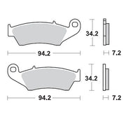Moto-master Racing Gp Sinterpro Offroad Brake Pads - Front & Rear