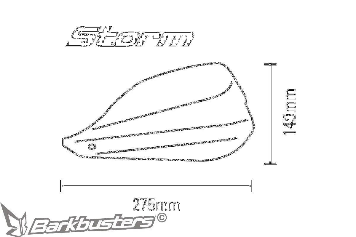 Barkbusters Storm Handguard For 22mm Handlebar