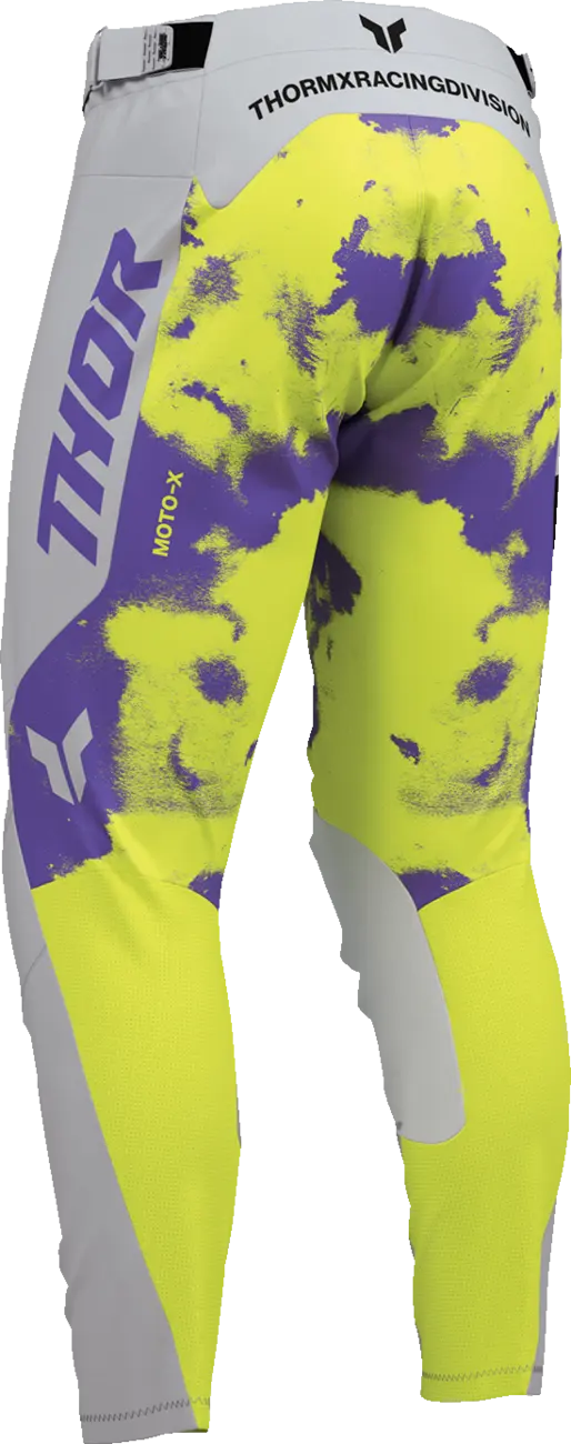 Thor Launchmode Bleach Pants - Black/Gray/Purple/Acid Yellow