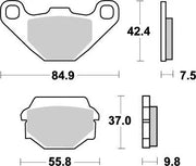 Moto-master Nitro Brake Pads - Sintered Metal - Rear