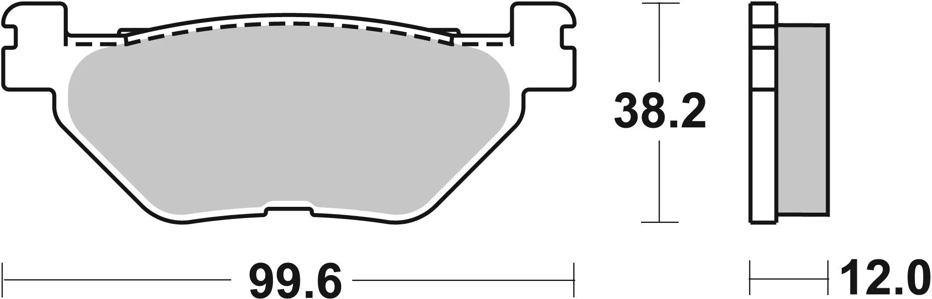 Sbs Hf Street Ceramic Organic Brake Pads - Rear