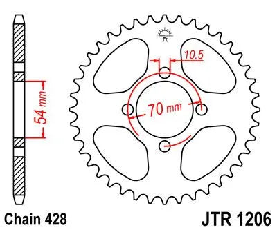 Jt Sprockets Steel Rear Sprocket 44t