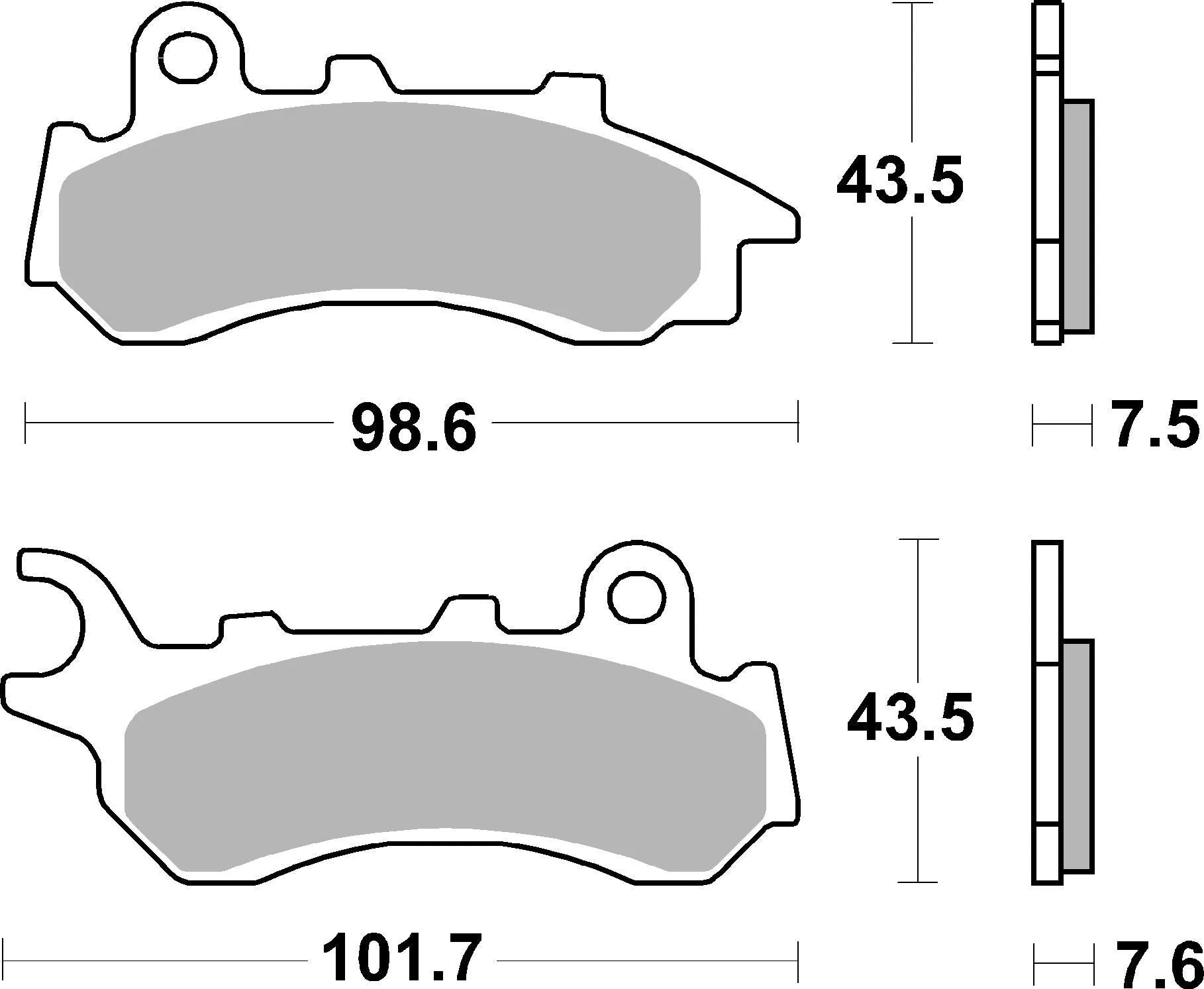 Sbs Hf Street Ceramic Organic Brake Pads - Front