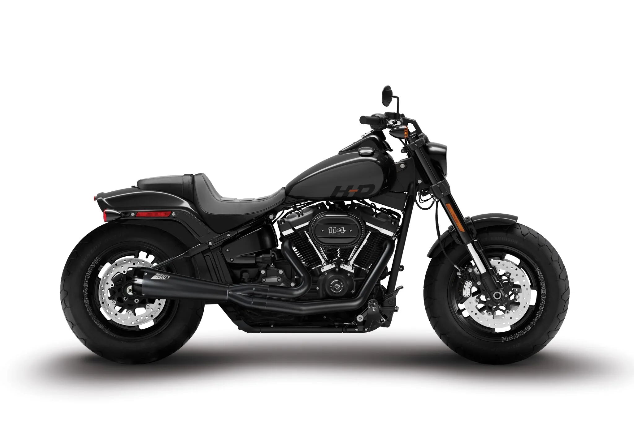 Zard 2:1 Full Exhaust System For H-d Softails (Black) - ECE Street Legal & Approved - ECE Street Legal Approved
