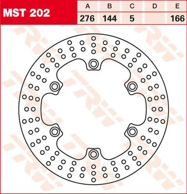 Trw Round Fixed Brake Rotor 250-299mm - Front & Rear