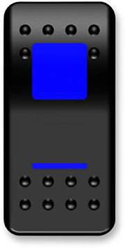 Moose Offroad Rocker Switch - Black/blue