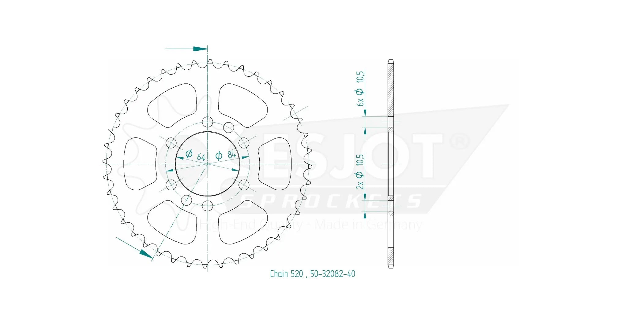 Esjot 520 Rear Sprocket – High-performance Steel