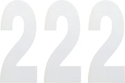 Factory Effex Standard Numbers Plate Graphic - 8" White (3-pack)