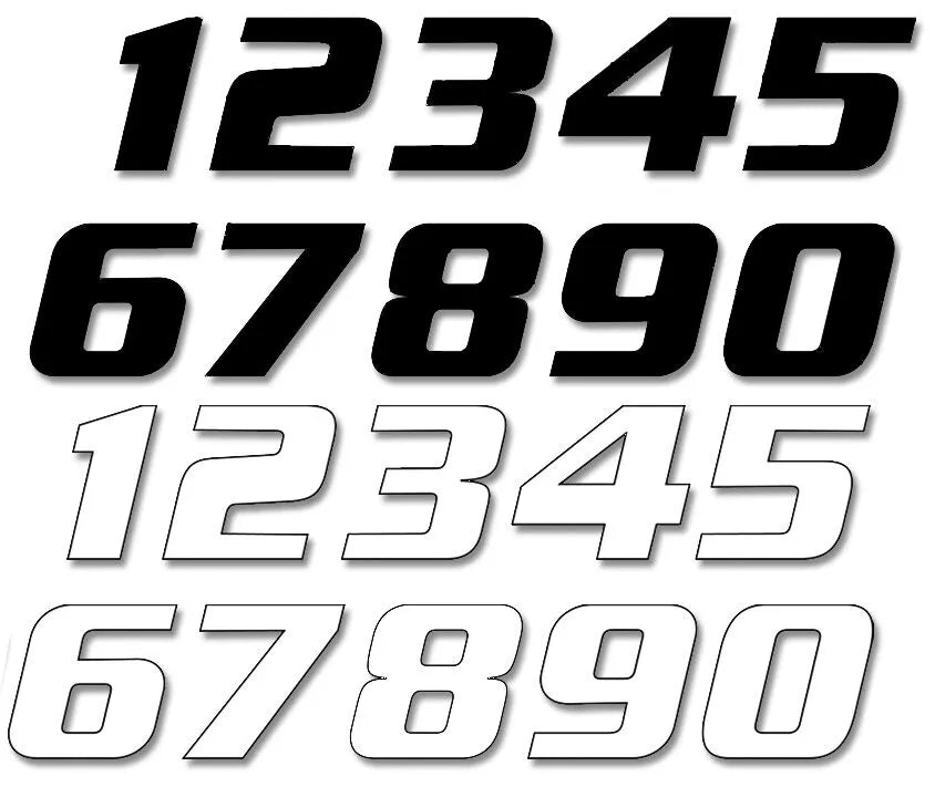 Blackbird Racing One Series Number 6 Plate Graphic - 3 Pack