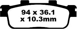 Ebc Sfa Series Organic Scooter Brake Pads - Front & Rear