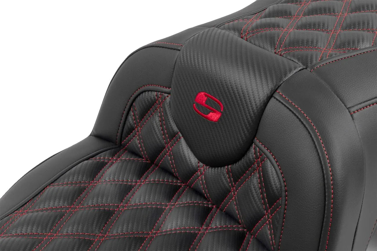 Saddlemen Roadsofa Lattice Stitch Seat - For Harley Davidson