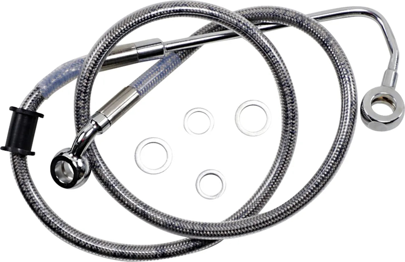 Drag Specialties Stainless Steel Brake Line Kit Front Upper Abs
