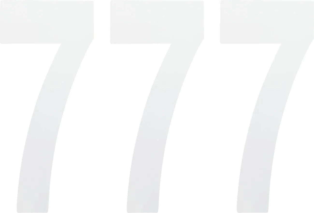 Factory Effex Standard Numbers - 8" White Number 7 (3-pack)