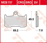 Trw All Round Sintered Metal Brake Pads Set Of 2 - Front