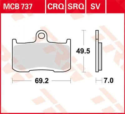 Trw All Round Sintered Metal Brake Pads Set Of 2 - Front