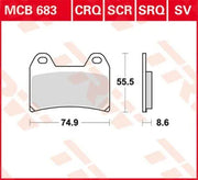 Trw Crq Series Carbon Race Brake Pads - Front