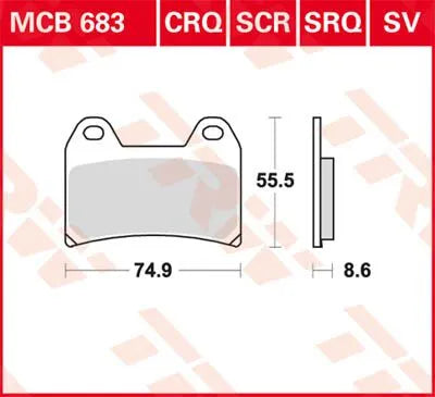 Trw Sv Series Sintered Brake Pads - Front