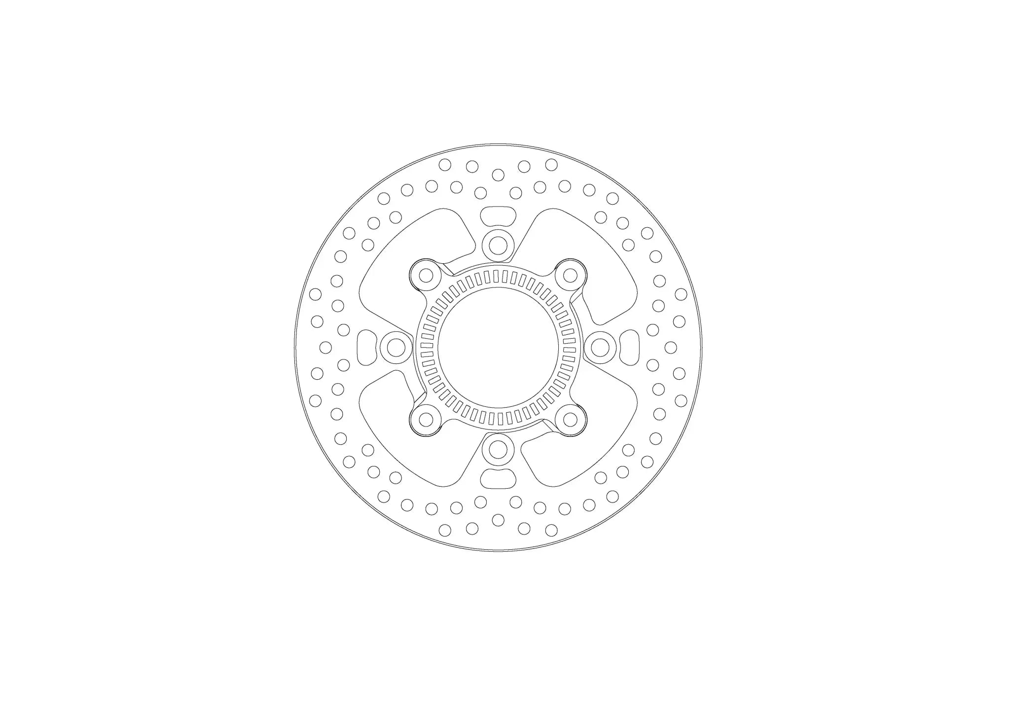 Moto-master Halo Series Fixed Brake Rotor - Rear