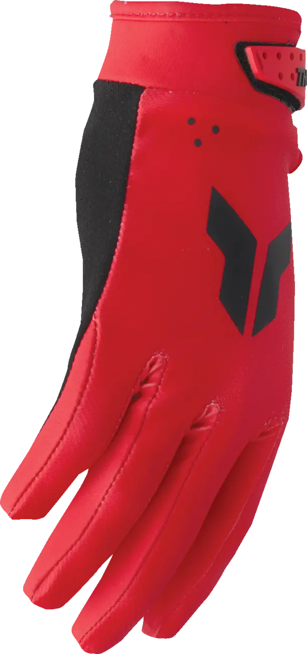 Thor Youth Launchmode Split Gloves - Red