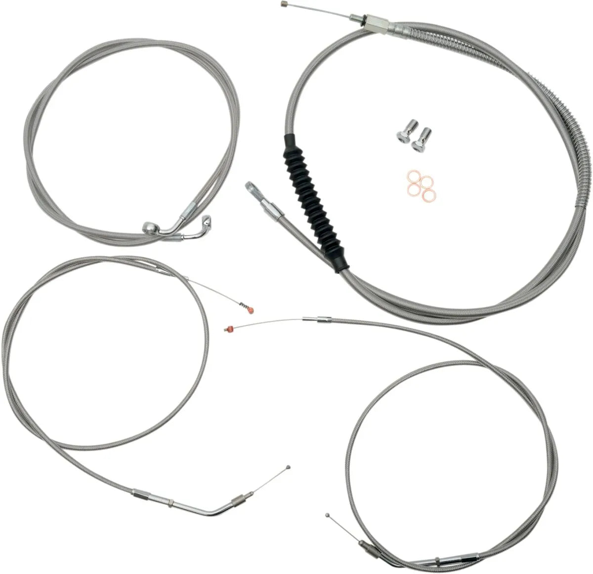 La Choppers Stainless Braided MINI Cable Kit Harley Sportster XL