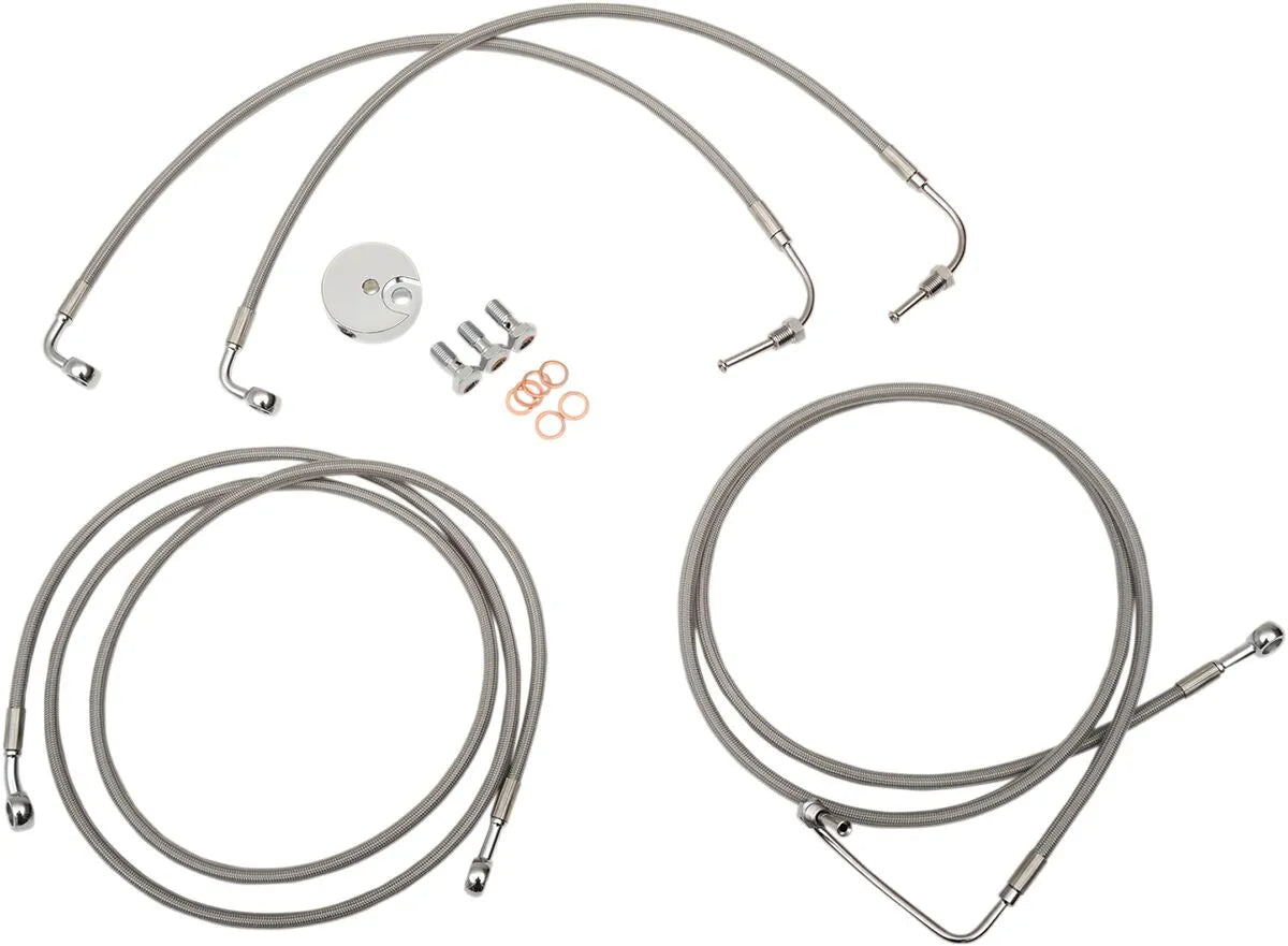 La Choppers Stainless Steel Brake Line Kit For Ape Hangers